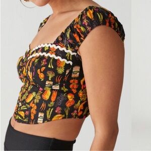 Urban Outfitters Selena Runched Corset Top